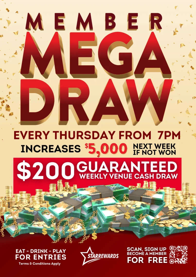 Exclusive Members Mega Draw at your go-to local Cairns pub. Jackpot every Thursday
